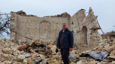 Regreso a Ucrania: «El templo es una ruina, pero la Iglesia está viva»
