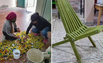 De tapitas a muebles: el proyecto jujeño que transforma residuos en 