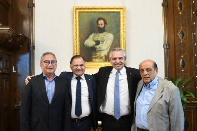 El Presidente se reuni� con Descalzo, Mussi y Pereyra