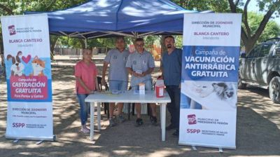 Presidente Perón: El municipio continúa con campaña de vacunación antirrábica gratuita para mascota
