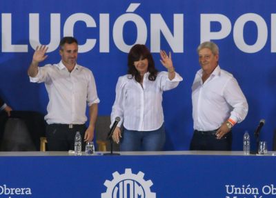 La UOM convoca a respaldar a Cristina Kirchner este lunes en el CCK