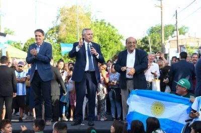 Alberto Fernández encabezó un acto en Berazategui