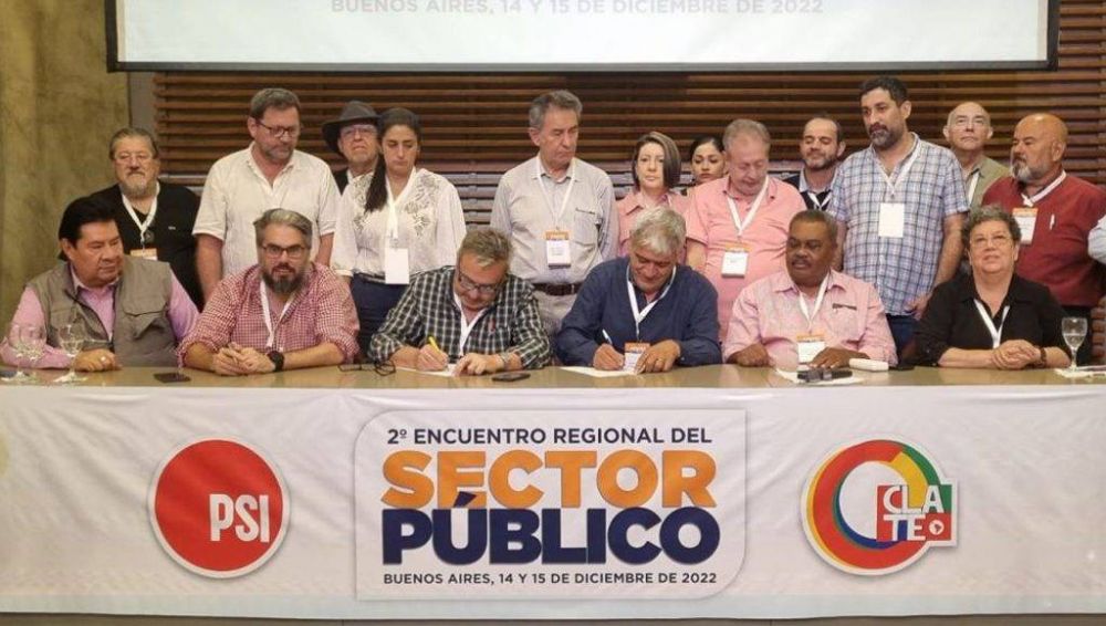 Lanzan en Buenos Aires un nuevo frente que rene a sindicatos estatales de Latinoamrica