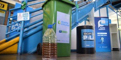 “Economía Circular”: en un mes se reciclaron 120 litros de aceite usado de cocina