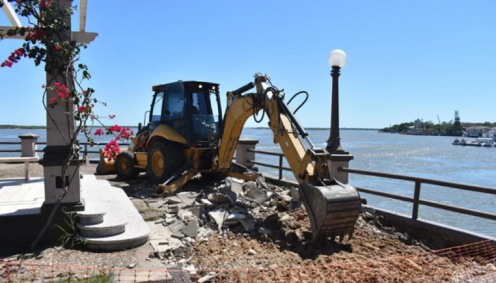 Así están las obras de la remodelación de la costanera de Corrientes