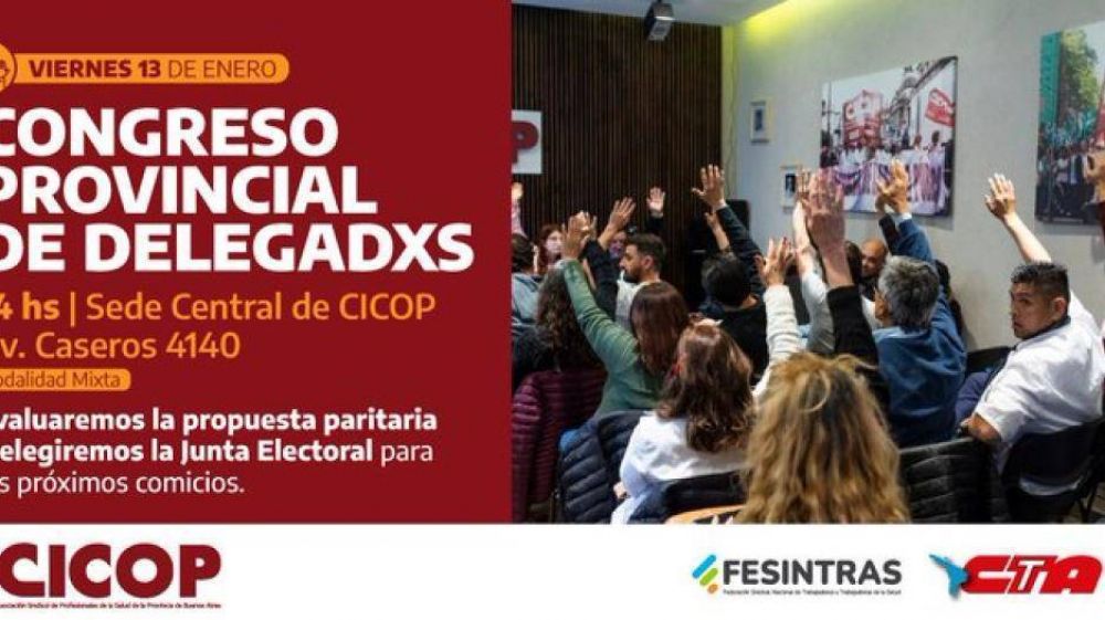 La Cicop decidir en su congreso si acepta o no propuesta paritaria oficial para 2022