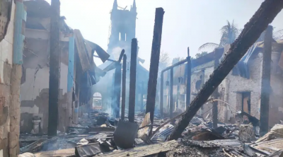 Junta militar de Myanmar incendia iglesia cat�lica y decenas de casas de cristianos