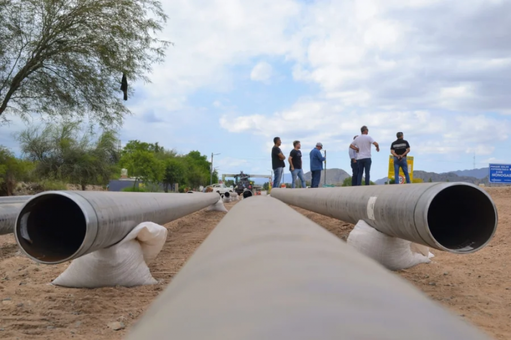 La obra del gasoducto productivo lleg a la localidad de Nonogasta