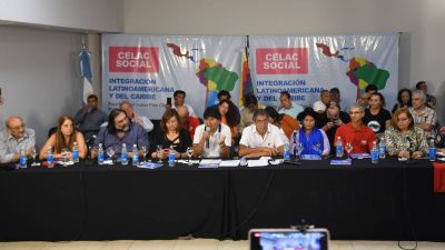 Organizaciones sindicales, políticas y sociales de América Latina y El Caribe lanzan la CELAC Social junto a Evo Morales: «Tenemos que garantizar la paz y la integración»