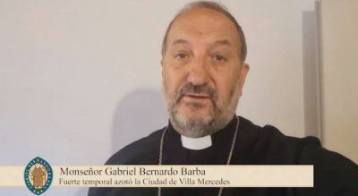 Mons. Barba expresa su cercan�a a los fieles de Villa Mercedes