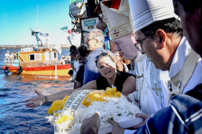Emotivo homenaje a San Salvador en el cierre de la Fiesta de los Pescadores