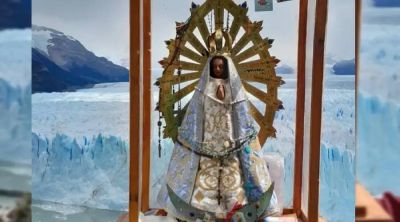 La Virgen de Luj�n visit� un famoso glaciar en Argentina