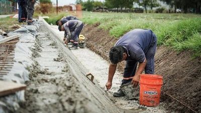 Hidr�ulica: El Municipio realiza obras para ampliar la capacidad del reservorio ubicado en el casco c�ntrico de Gar�n