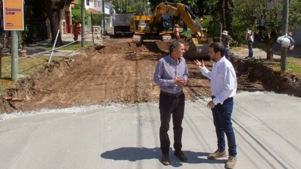 En San Martn, Katopodis inici las obras de puesta en valor de la Av. Eva Pern