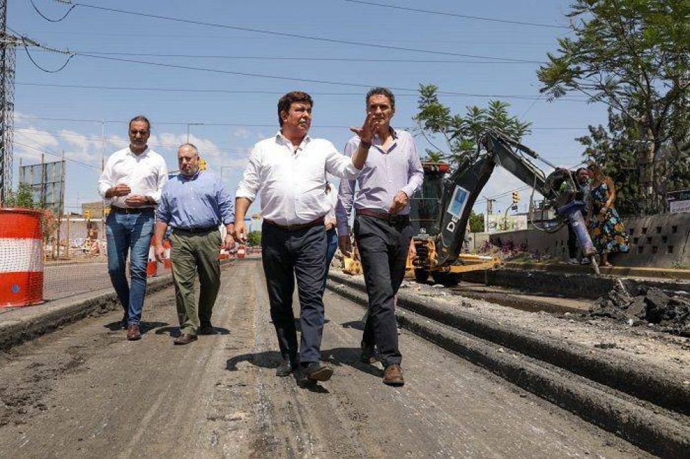 La Matanza | Espinoza y Katopodis recorrieron los avances de la megaobra de la Ruta Nacional 3