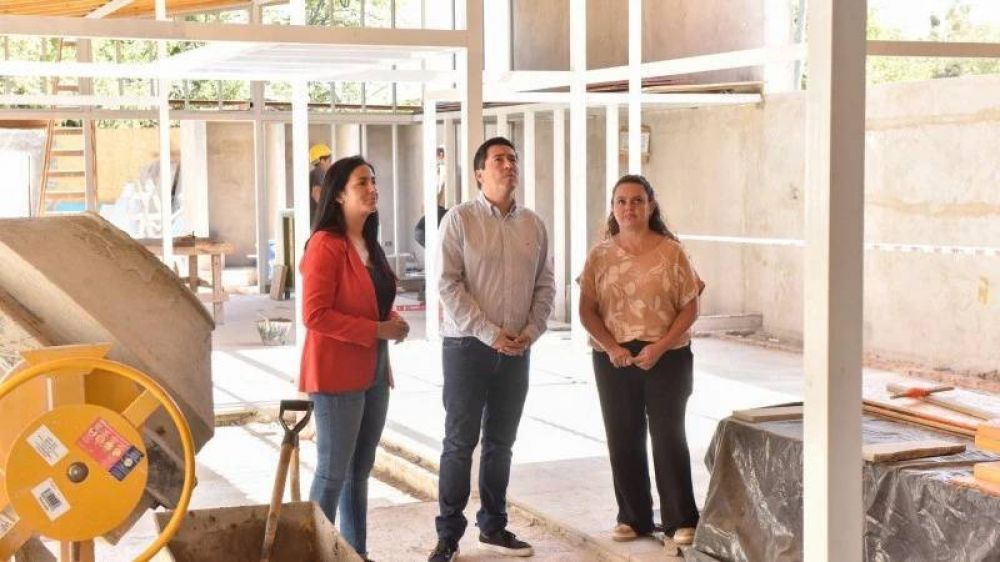 Noe Correa y Leo Nardini supervisaron los avances de obra del 