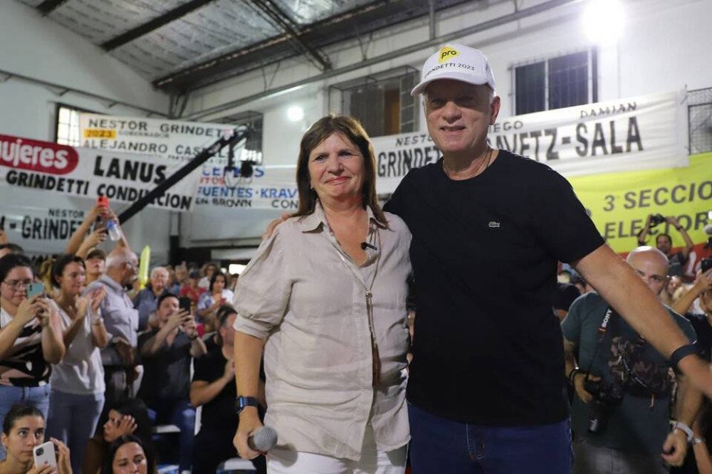 Nstor Grindetti lanz su candidatura a gobernador con Patricia Bullrich y con dardos contra sus rivales internos