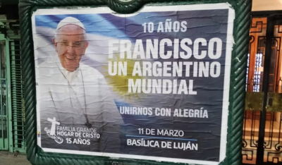 Invitan a dirigentes políticos a dar gestos de unidad en Luján, a diez años del pontificado de Francisco