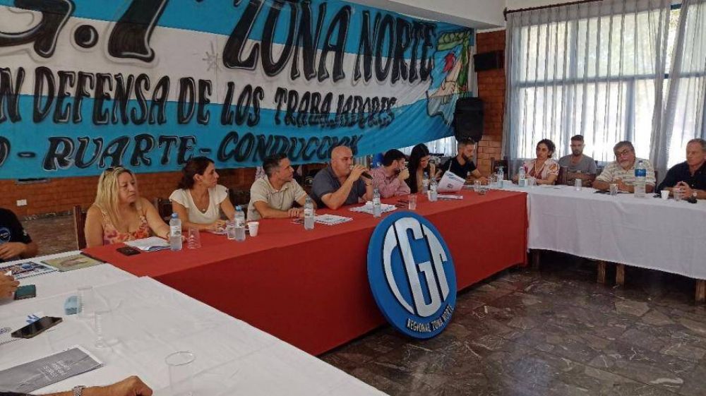Reunin de trabajo de la CGT Zona Norte en el sindicato UECARA