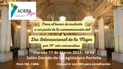 El viernes 17 ACIERA distingue a mujeres solidarias en la Legislatura porte�a