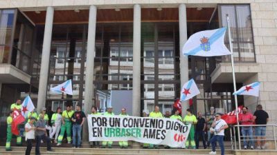 Comienza la huelga de Urbaser en Ames (A Coruña) tras fracasar las últimas negociaciones