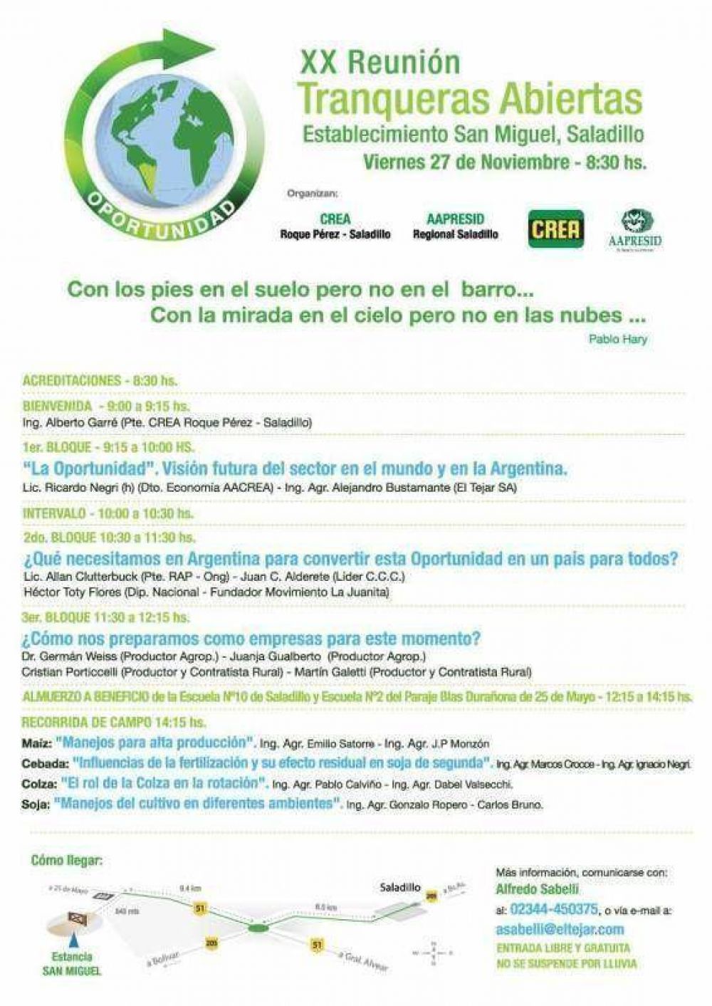 Grupo CREA organiza Jornada Tranqueras abiertas