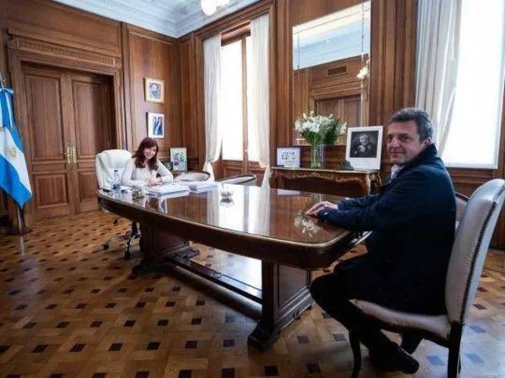 Cierre de listas: Cristina Kirchner se reuni en el Senado con Sergio Massa y Wado de Pedro