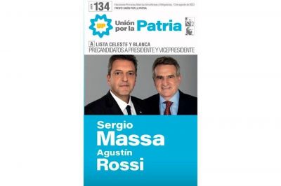 As� es la boleta de la f�rmula Massa - Rossi para las PASO