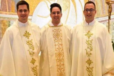 3 hermanos comparten el mismo día de ordenación en Croacia