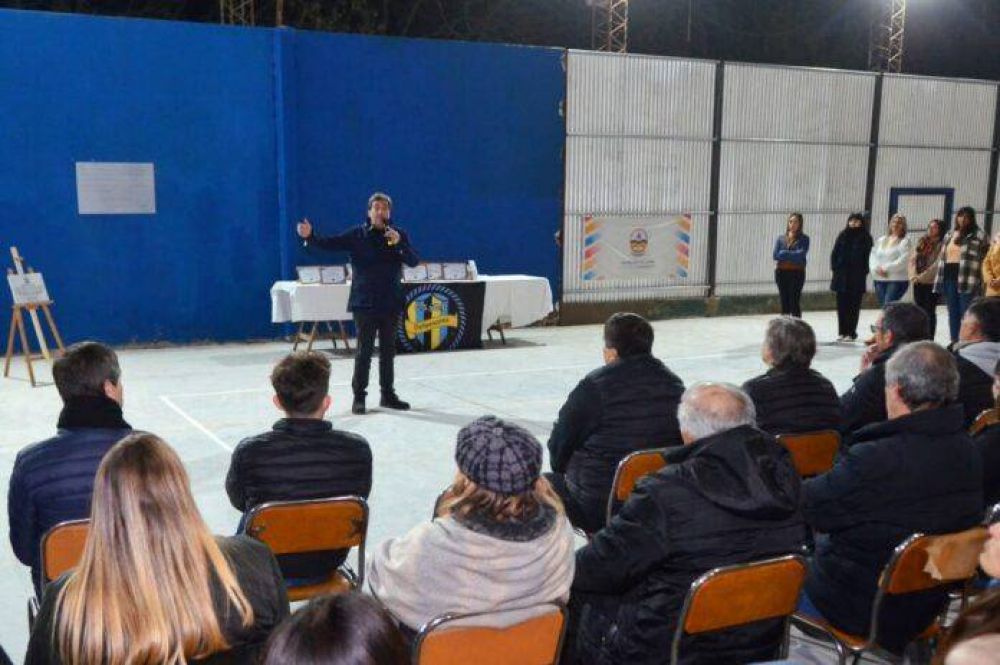 Lujn: Boto inaugur un nuevo playn deportivo en Pueblo Nuevo