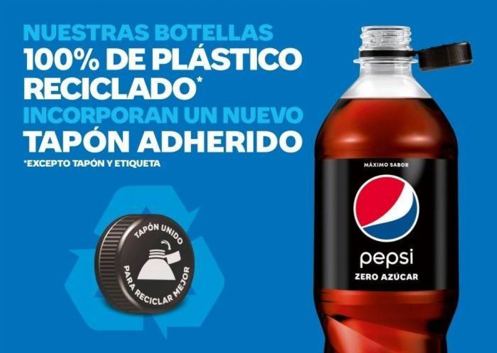 Pepsi ya incorpora el tapn sujeto en sus botellas de plstico reciclado