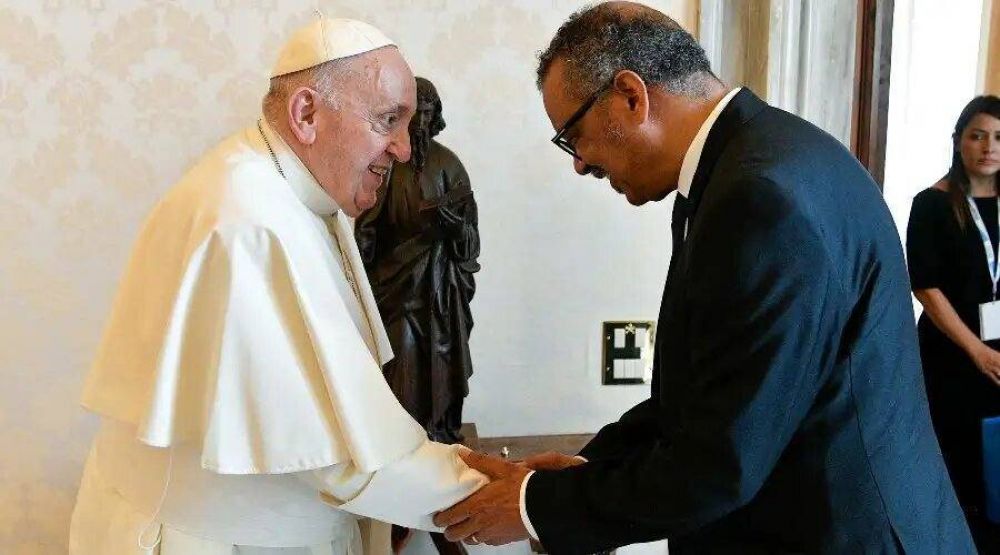 El Papa Francisco recibe en el Vaticano al director de la Organizacin Mundial de la Salud
