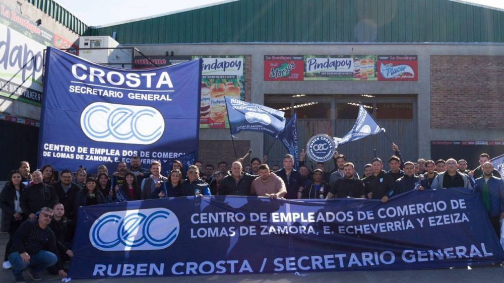 Protesta de Empleados de Comercio en Esteban Echeverra