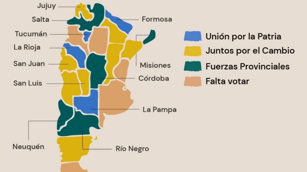 El mapa electoral a das de las PASO: en qu provincias gan Juntos por el Cambio y en cules Unin por la Patria