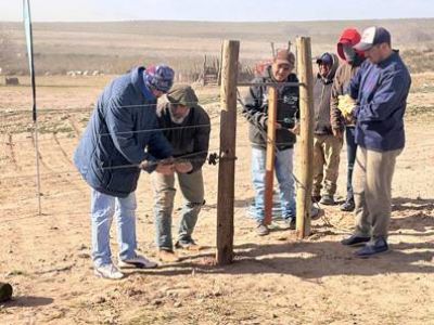 El RENATRE capacitó a jóvenes sobre alambrado rural en la Provincia de La Pampa