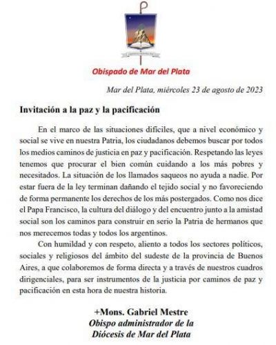 Invitacin a la paz y la pacificacin 