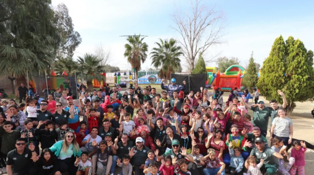 La Juventud Ferroviaria organiz festejos solidarios del Da de las Infancias para cientos de chicos en Mendoza