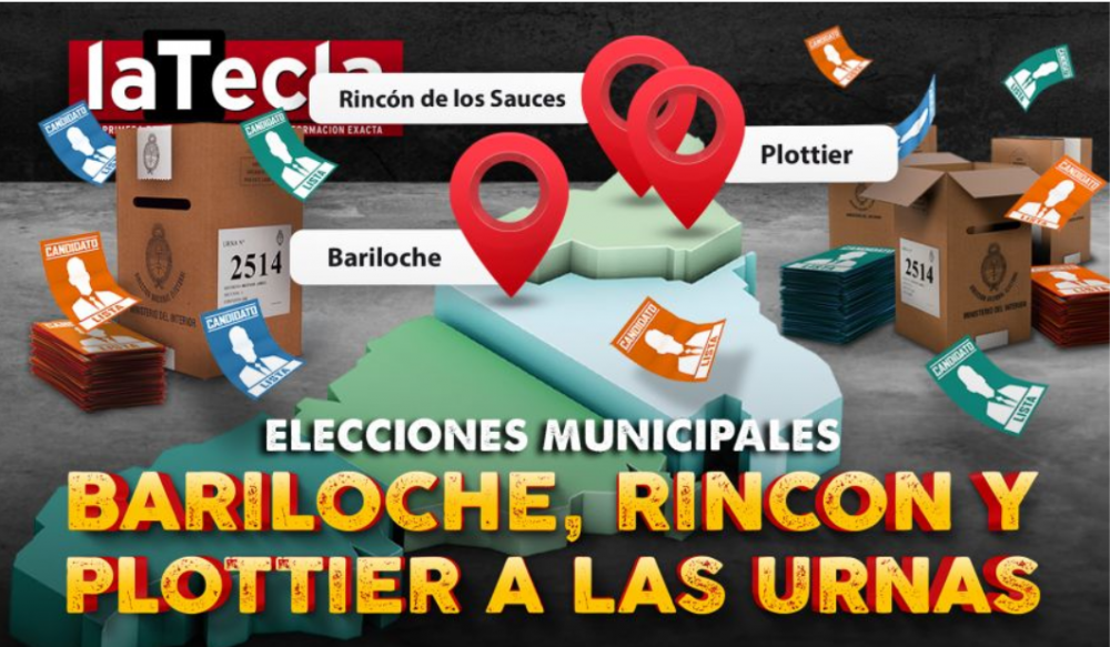 Bariloche, Rincón de los Sauces y Plottier a las urnas