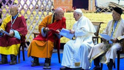 Encuentro interreligioso en Mongolia: 'promovamos el di�logo y cultivemos la esperanza', pidi� el Papa