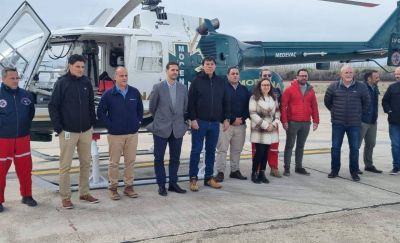 Petroleros y seis operadoras del sector, entre ellas YPF, dejaron inaugurado un moderno helicoptero sanitario de alta complejidad