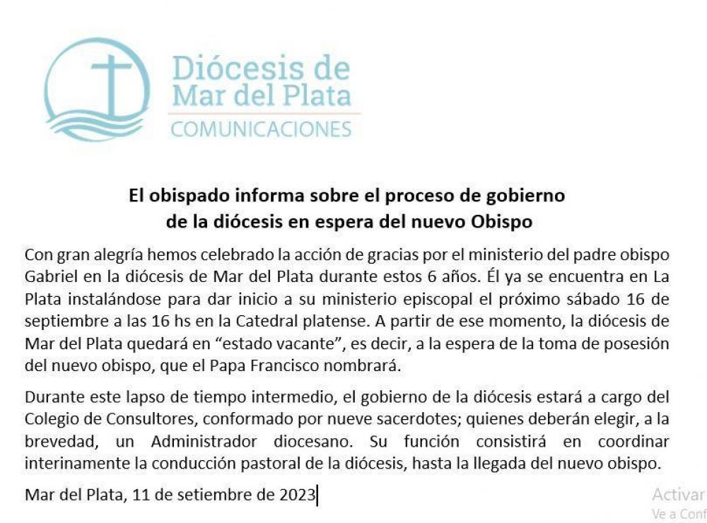 Comunicacin del Obispado
