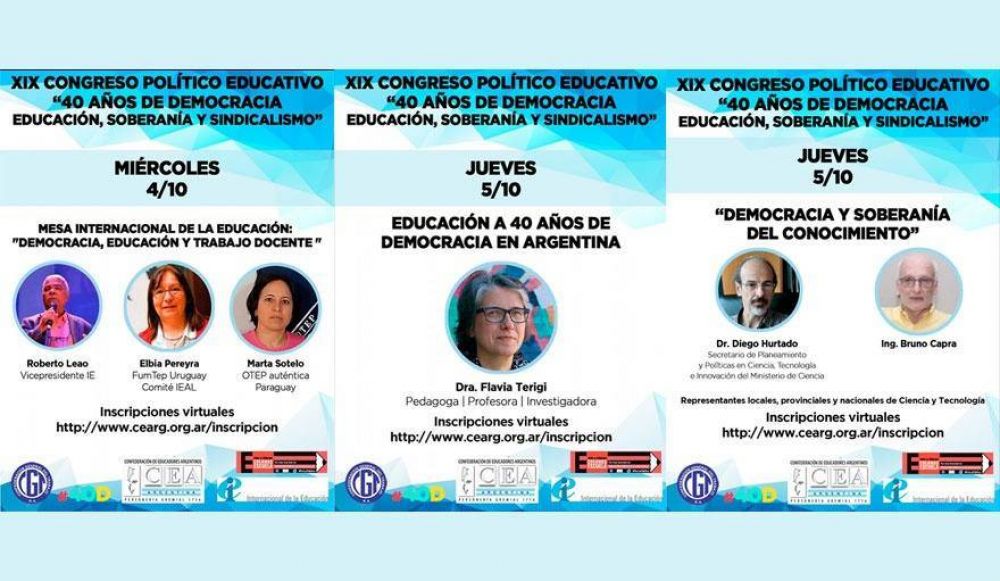 La CEA realizar su Congreso Poltico Educativo en Bariloche con disertantes internacionales