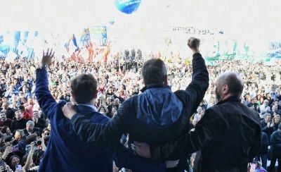 Massa cierra la campa�a con Axel en Provincia con sello peronista