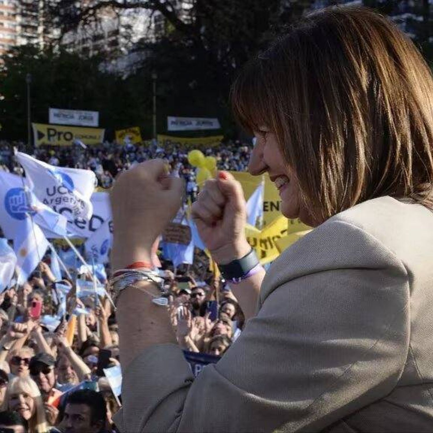 Patricia Bullrich llegó a cuyo para cerrar su campaña con el apoyo de ...