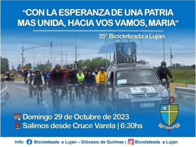 La di�cesis de Quilmes se prepara para una nueva peregrinaci�n a Luj�n en bicicleta