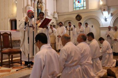 San Isidro: Mons. Ojea ordenó cinco nuevos diáconos permanentes