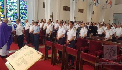El obispo castrense record a los 44 tripulantes del ARA San Juan