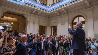 Alberto Fernndez se despidi de Casa Rosada