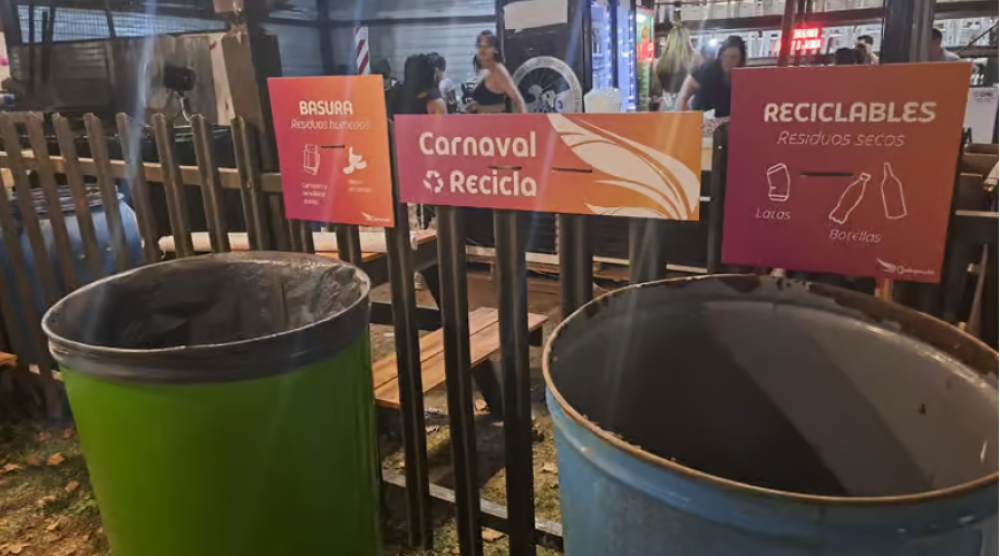 La productora y la Comisin del Carnaval pusieron 10 puntos de reciclaje en el Corsdromo
