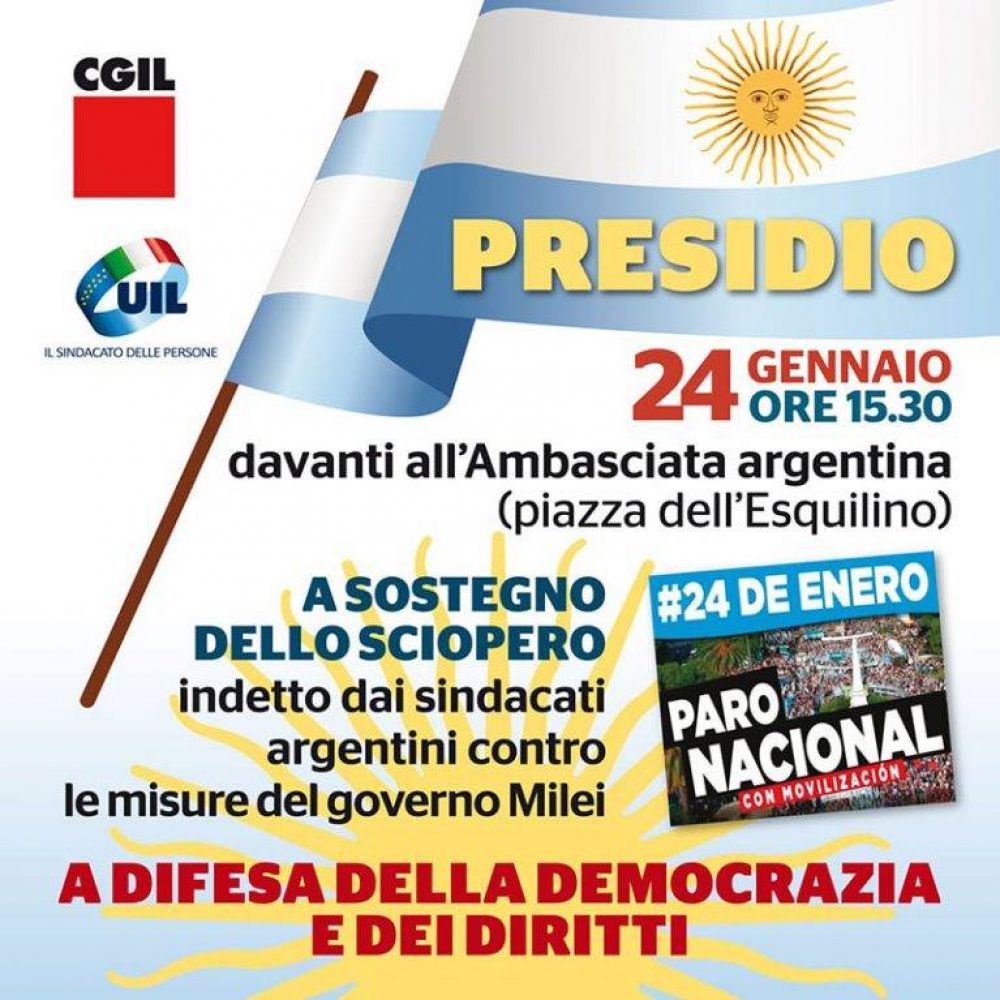 Gremios de todo el mundo expresan su apoyo a la protesta